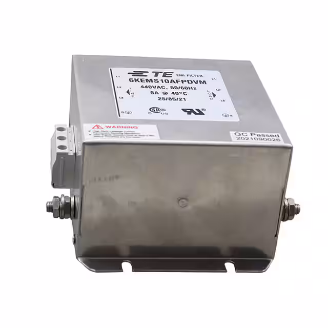 6KEMS10AFPDVM TE Connectivity Corcom Filters  Moduli di filtro di linea di alimentazione